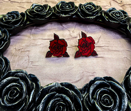 Crimson Bloom Earrings